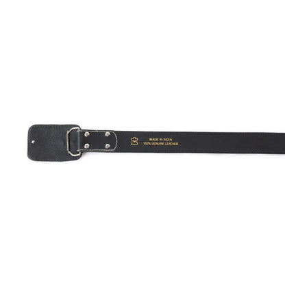 Myra Desert Silver Moon Leather Tooled Belt - Black