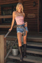 Saddle Stitch Strapless Corset Top