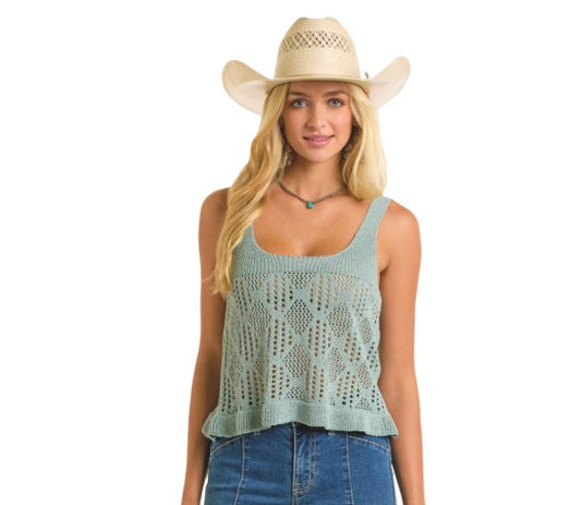 Rock n Roll Knit Tank - Jade