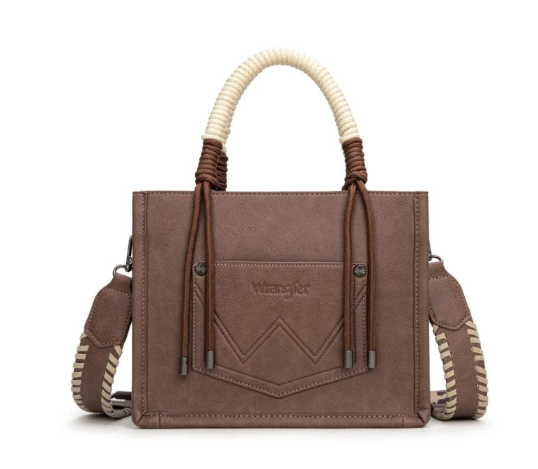 Wrangler Cow Pattern Tote - Light Coffee