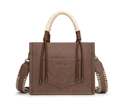 Wrangler Cow Pattern Tote - Light Coffee