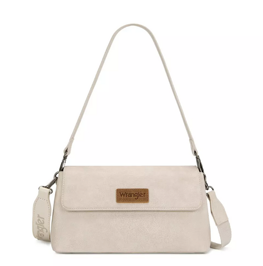 Wrangler Flap Shoulder Crossbody Bag - Beige