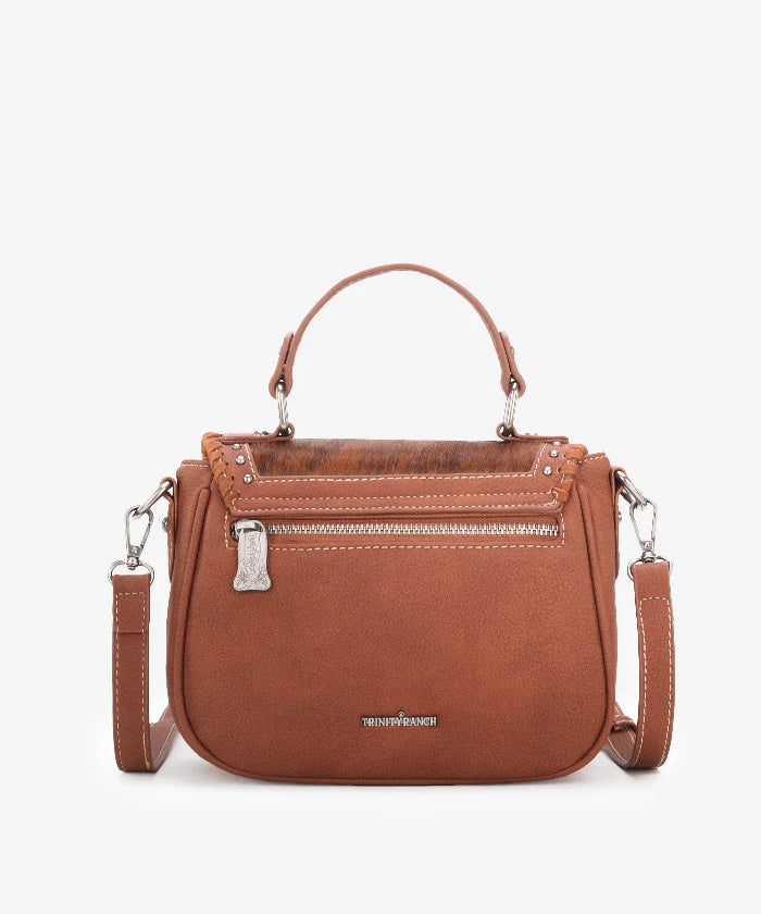 Trinity Ranch Hair-On Cowhide Saddle Crossbody Purse
