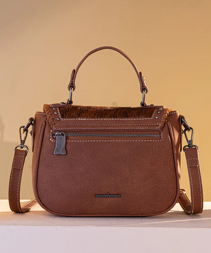 Trinity Ranch Hair-On Cowhide Saddle Crossbody Purse