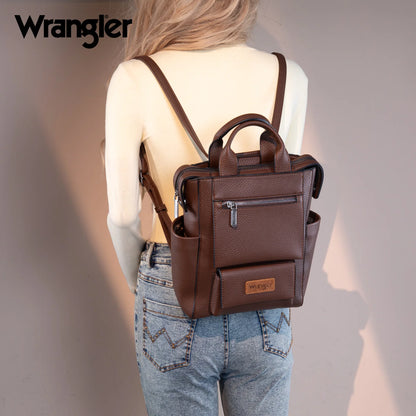 Wrangler® Convertible Backpack Purse – Coffee