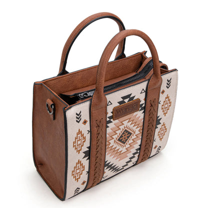Wrangler Aztec Pattern Print -Tote/Crossbody -Tan