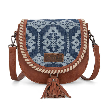 Wrangler Southwestern Print Saddle Bag - Jean