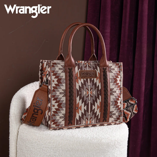 Wrangler Aztec Print Tote/Crossbody