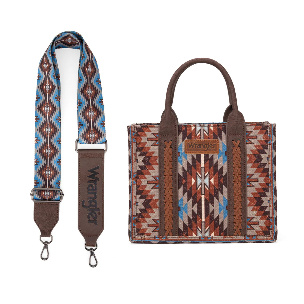 Wrangler Aztec Print Tote/Crossbody