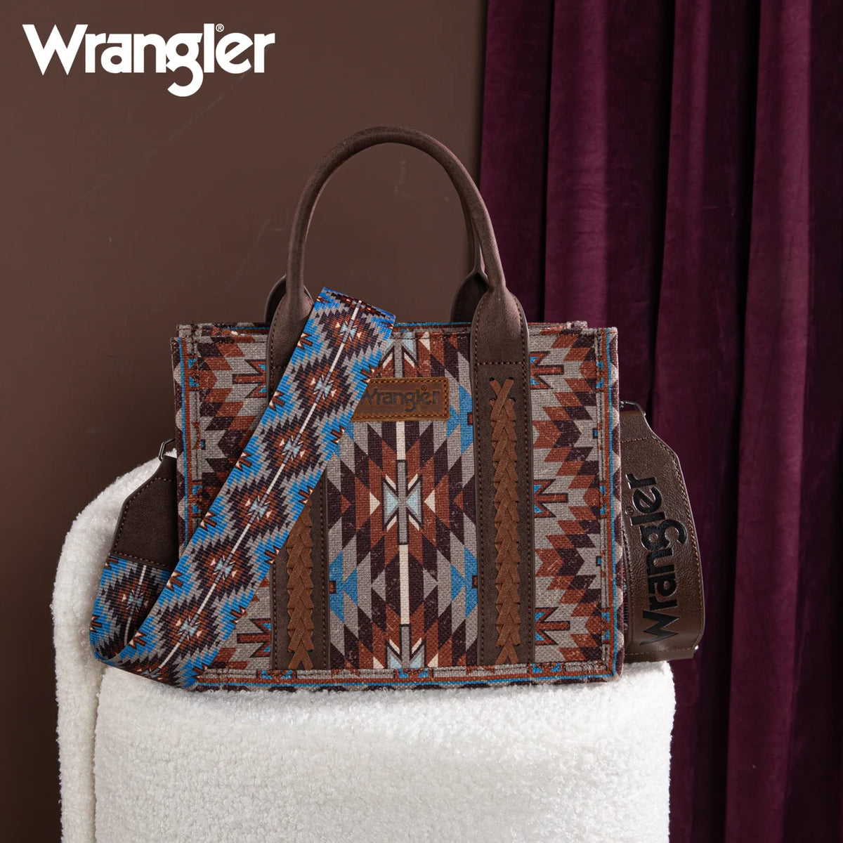 Wrangler Aztec Print Tote/Crossbody