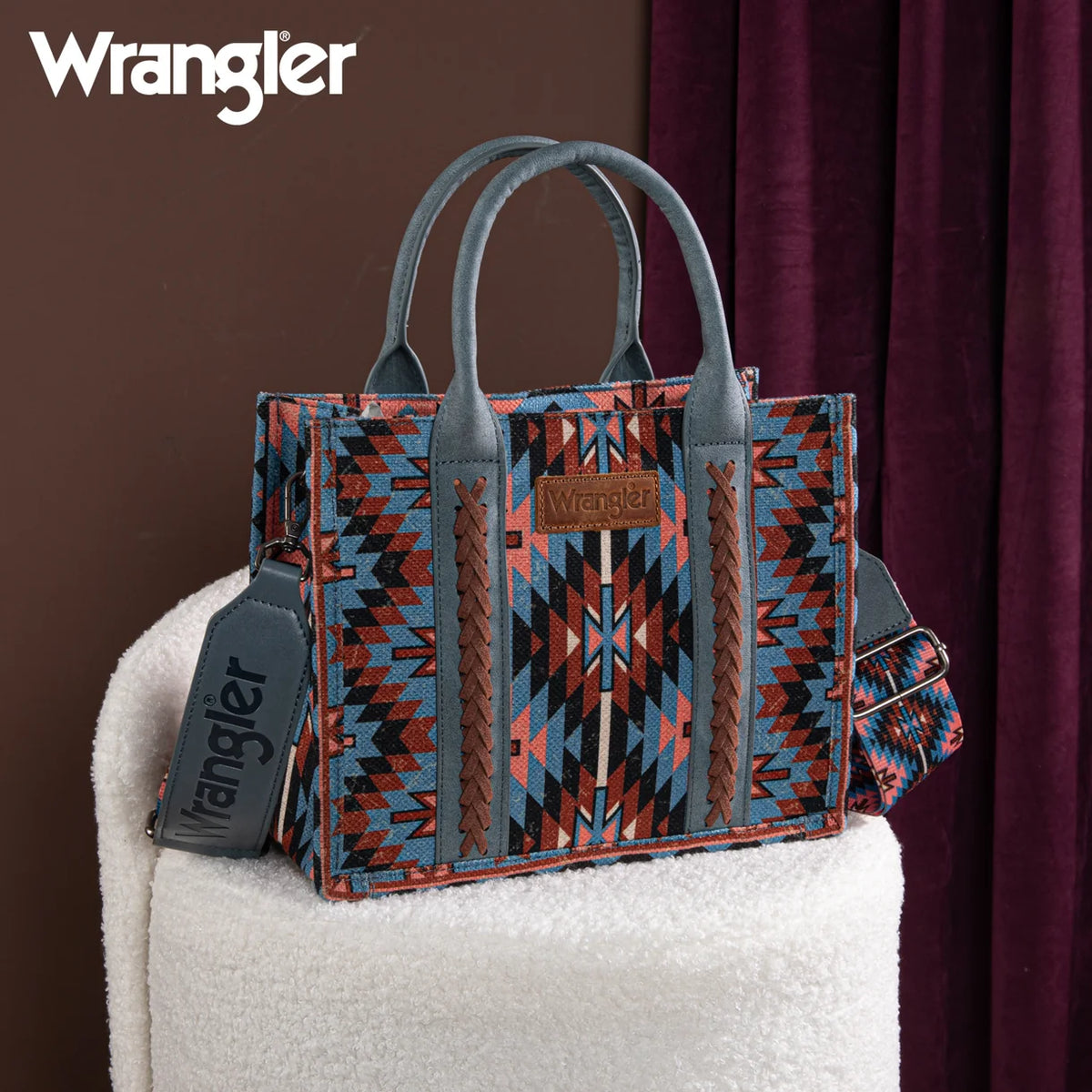 Wrangler Aztec Print Tote/Crossbody
