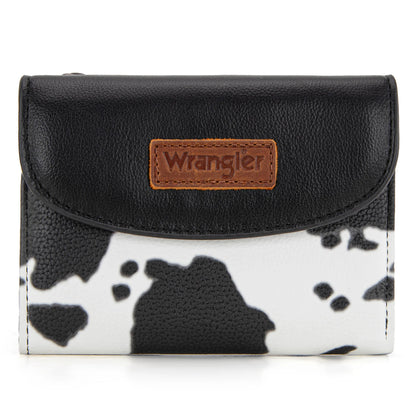Wrangler Tri-Fold Wallet - Cow Brown or Black
