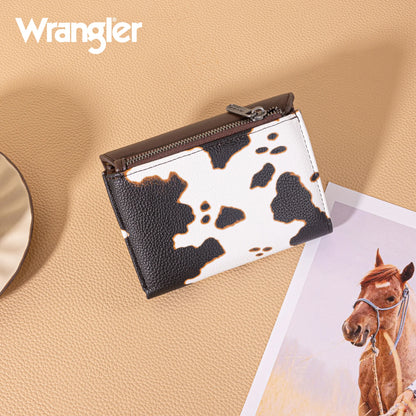 Wrangler Tri-Fold Wallet - Cow Brown or Black