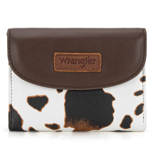 Wrangler Tri-Fold Wallet - Cow Brown or Black