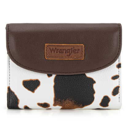 Wrangler Tri-Fold Wallet - Cow Brown or Black