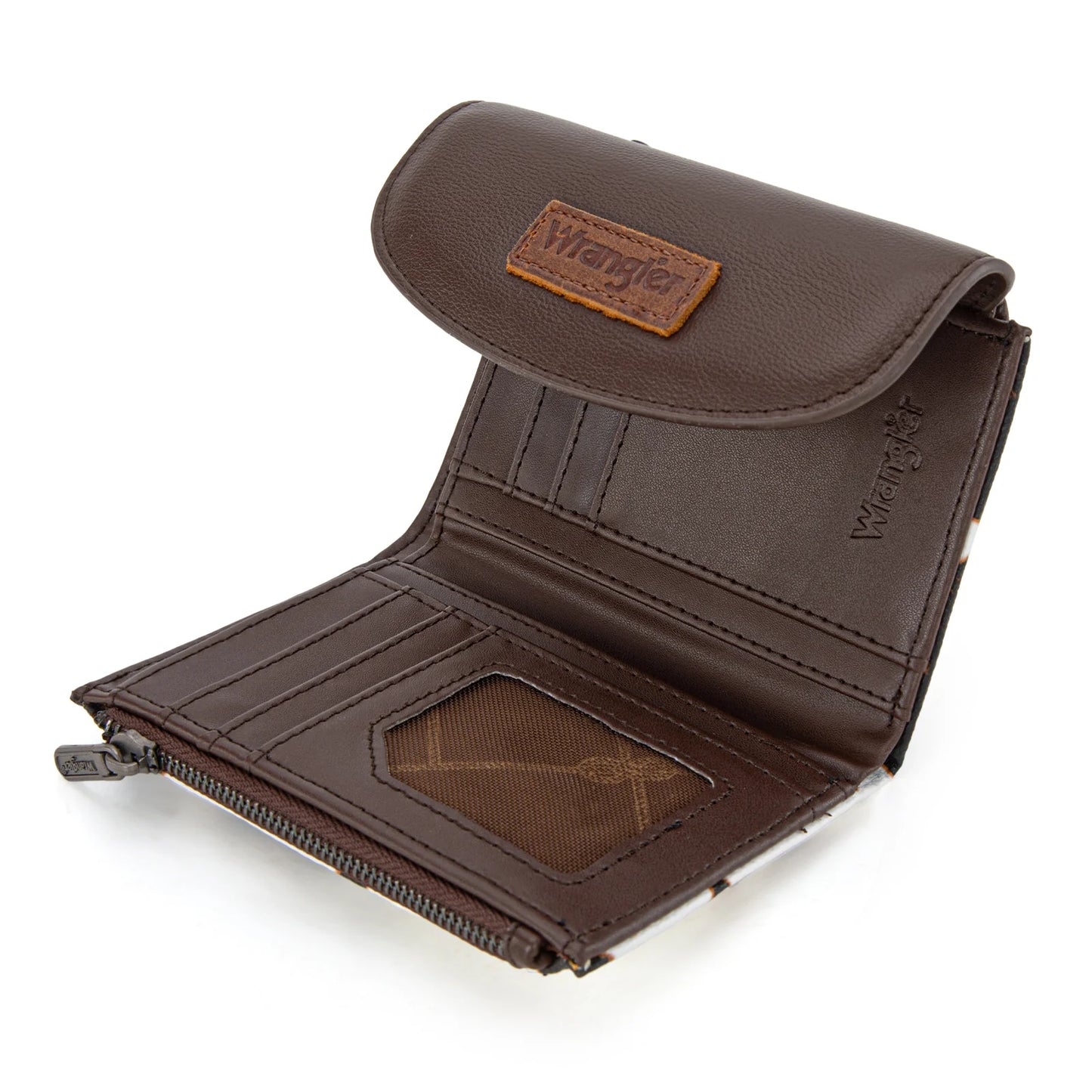 Wrangler Tri-Fold Wallet - Cow Brown or Black