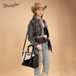Wrangler Genuine Hair-On Cowhide Wide Tote/Crossbody - Black