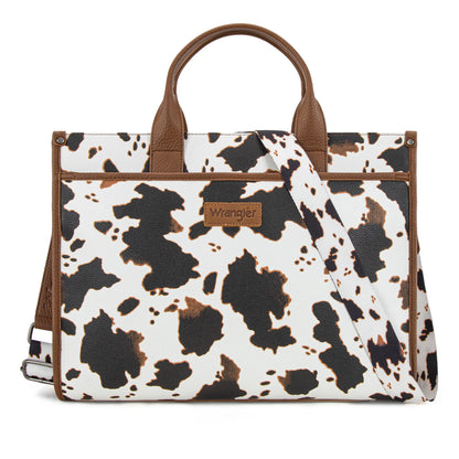 Wrangler Carry-All Large Tote Work Tote /Crossbody - Cow-Brown
