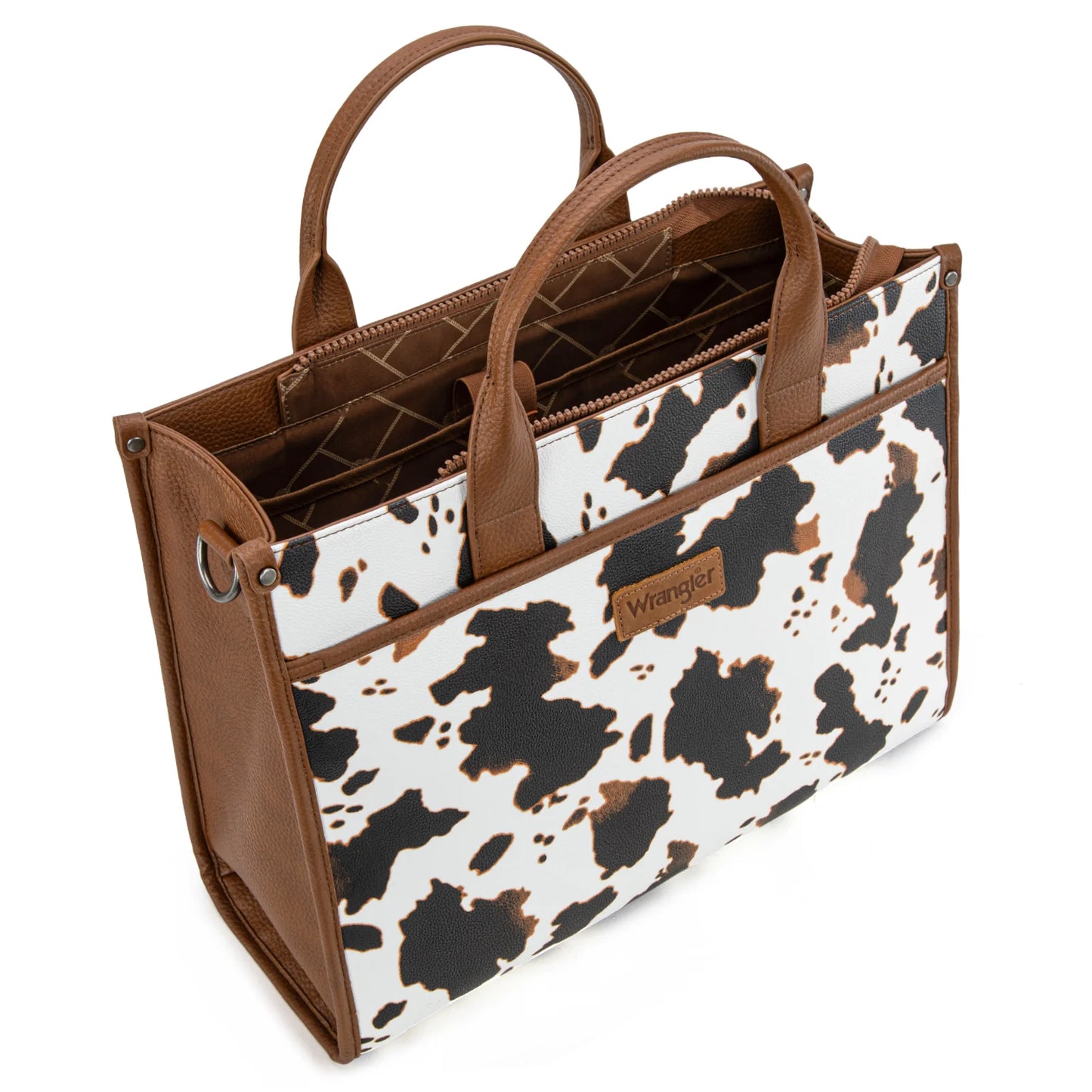 Wrangler Carry-All Large Tote Work Tote /Crossbody - Cow-Brown