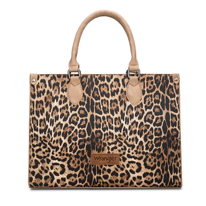 Wrangler Leopard Print Wide Tote Bag/Crossbody