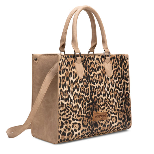 Wrangler Leopard Print Wide Tote Bag/Crossbody