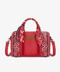 Wrangler Braided Paisley Bandana Boston Bag – Red