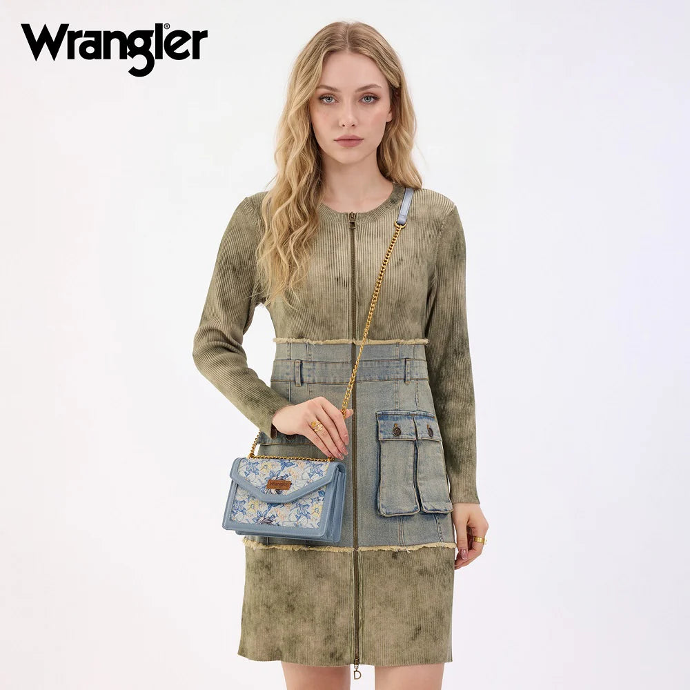 Wrangler Floral Chain Crossbody Bag – Jean & Tan