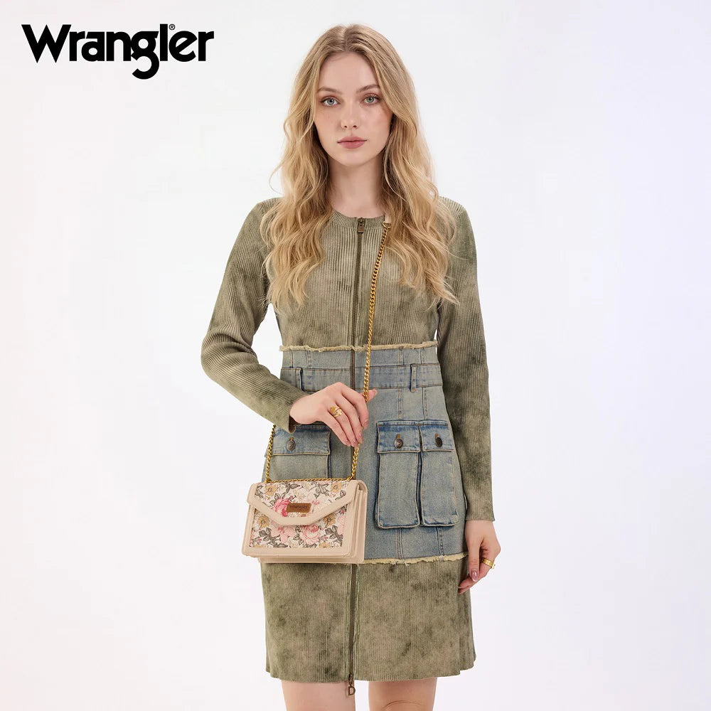 Wrangler Floral Chain Crossbody Bag – Jean & Tan