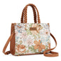 Wrangler Floral Print Braided Tote Bag - Brown