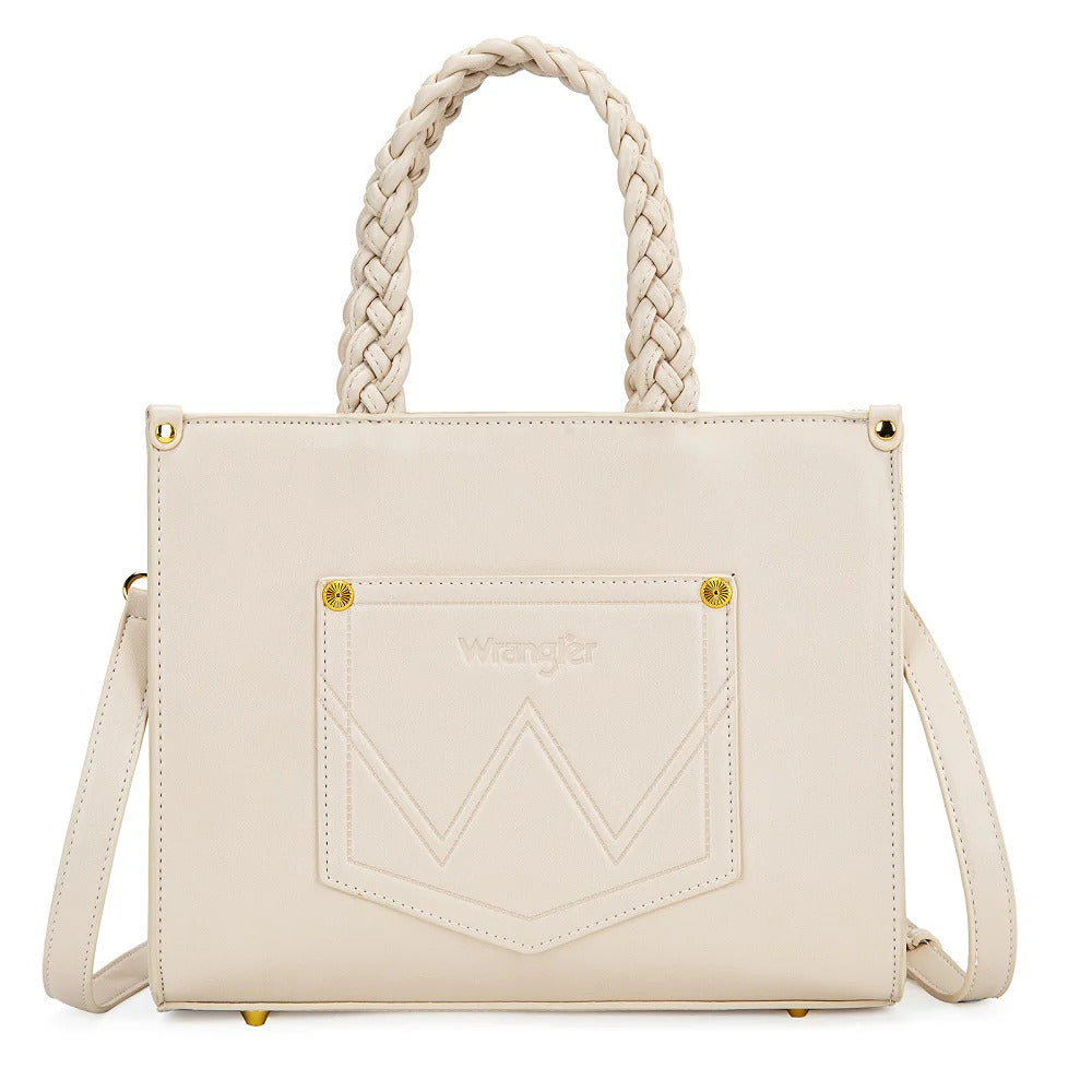 Wrangler Floral Print Braided Tote Bag