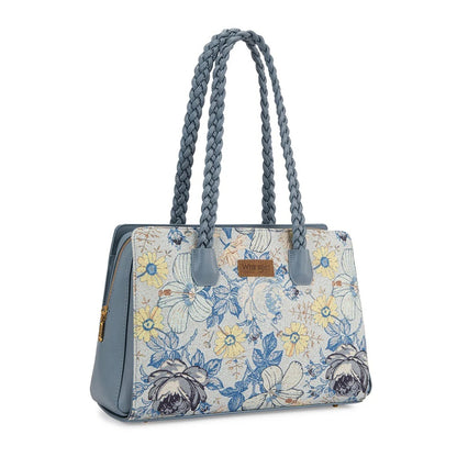 Wrangler Floral Print Braided Satchel Bag