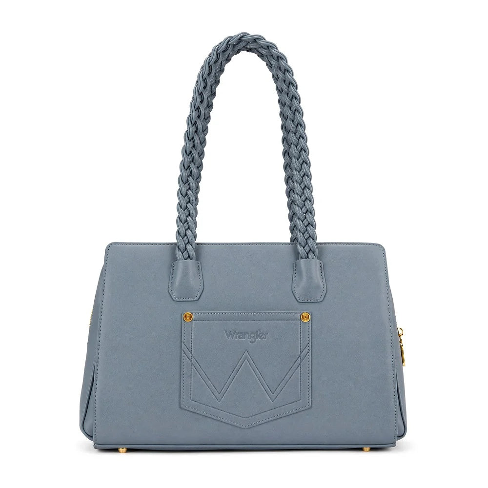 Wrangler Floral Print Braided Satchel Bag