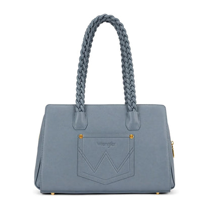 Wrangler Floral Print Braided Satchel Bag
