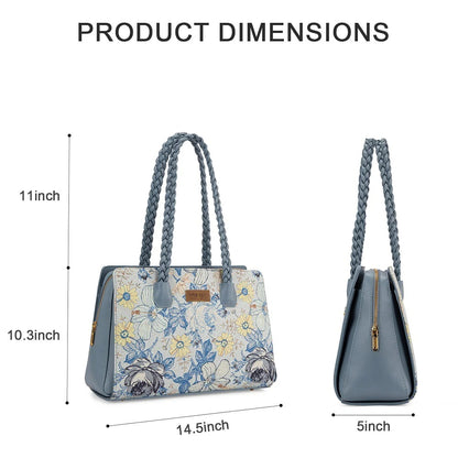 Wrangler Floral Print Braided Satchel Bag