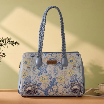Wrangler Floral Print Braided Satchel Bag