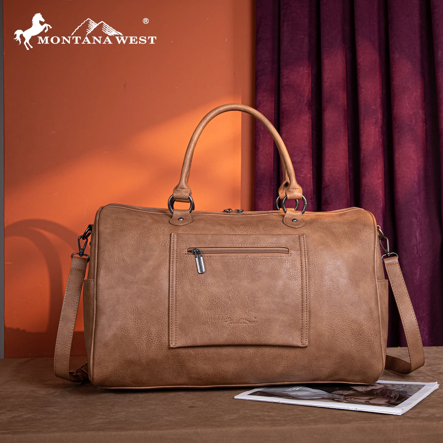 Montana West Tooled Collection Duffle Bag - Brown