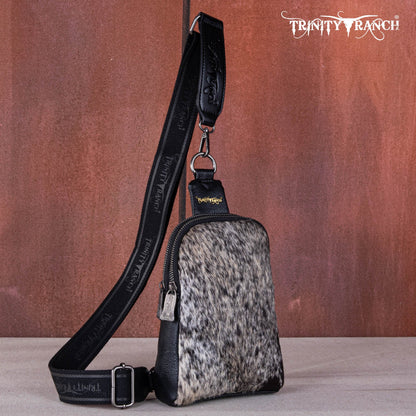 Trinity Ranch Genuine Hair-On Cowhide Collection Sling Bag