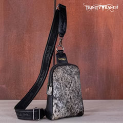 Trinity Ranch Genuine Hair-On Cowhide Collection Sling Bag