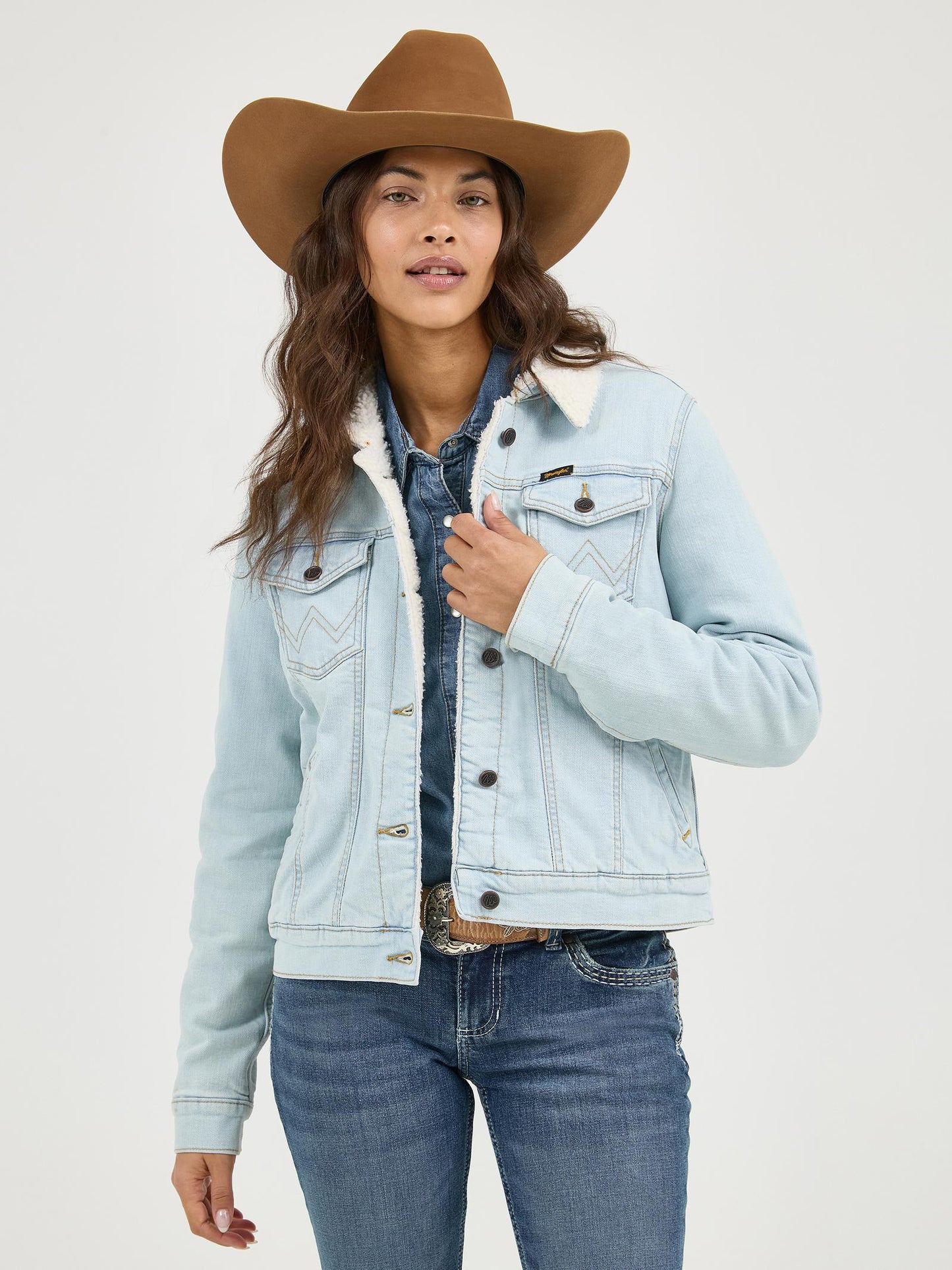 Wrangler® Classic Western Denim Sherpa Jacket