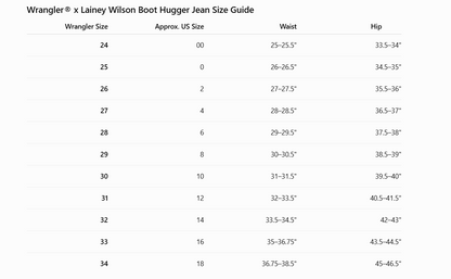 Wrangler® x Lainey Wilson Raw Hem Boot Huggers
