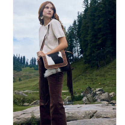 Alina Hand-Tooled Cow Hide Bag