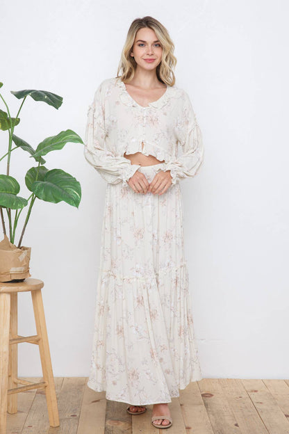 The Victoria Floral Ruffle Vacay Set
