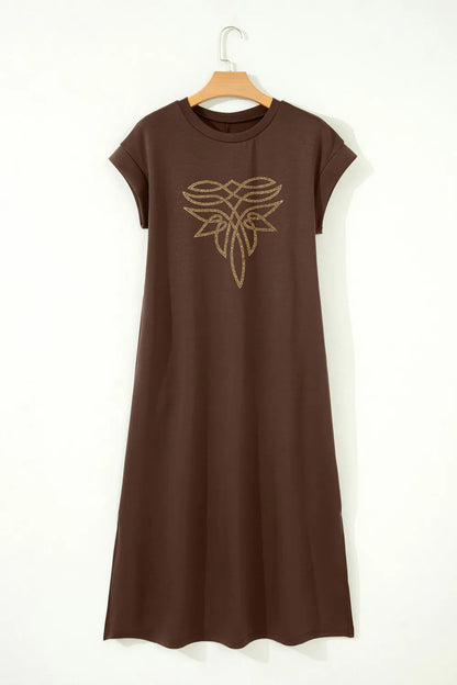 The Rhinestone Ranch Tshirt Midi Dress