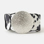 Faux Cowhide Large Round Buckle Belt