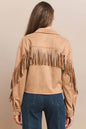 Boho Western Fringed Suede Shacket by Wisteria Lane