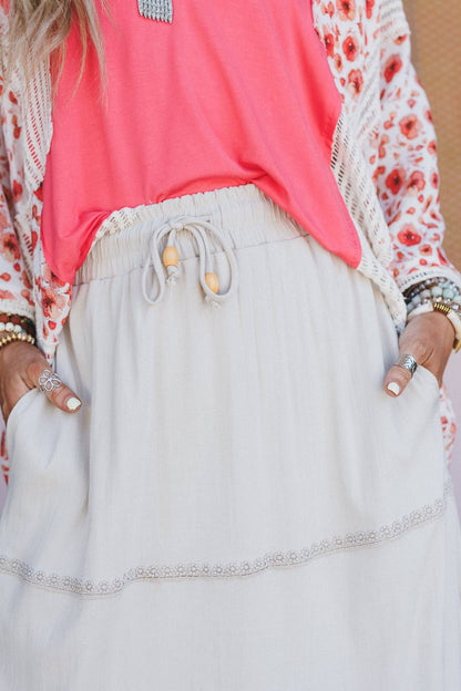 Three Bird Nest - Desert Lace Skirt - Oatmeal