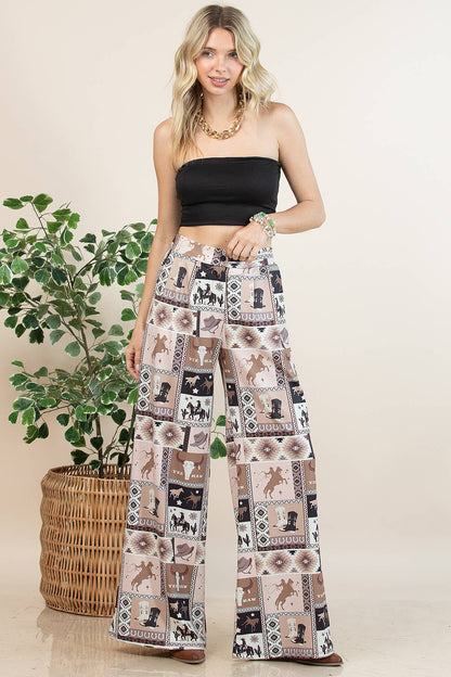 Nora Western Patches Dress Pants