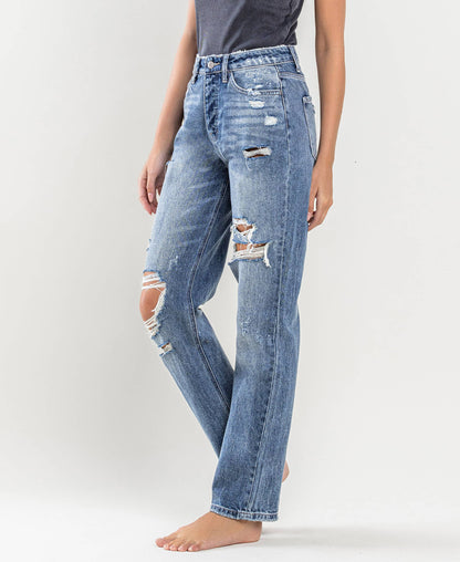 The Lowkey Legend Straight Leg Distressed Jeans