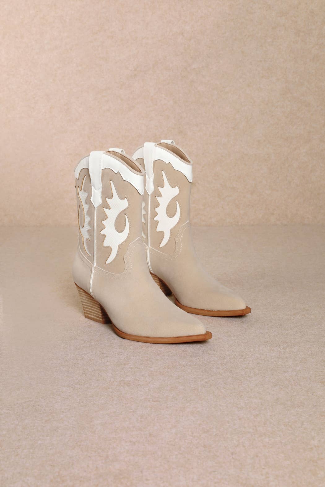 Python Cowboy Booties in Beige