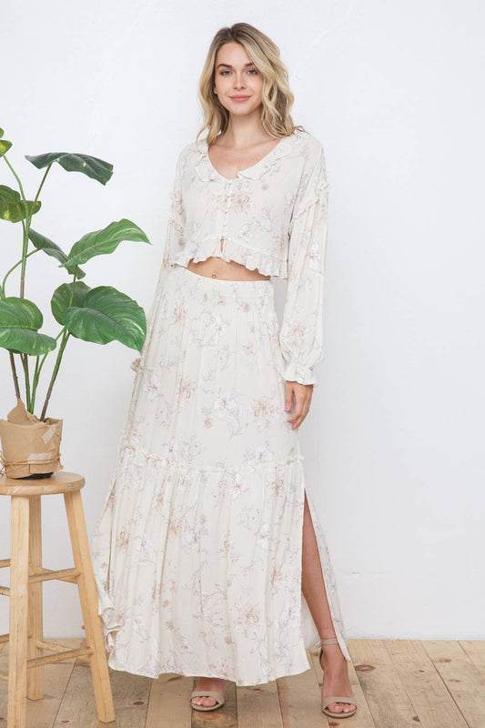 The Victoria Floral Ruffle Vacay Set